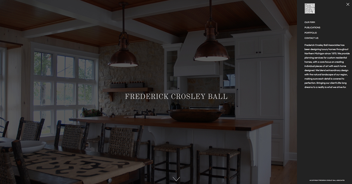 Fred Ball architect site redesign