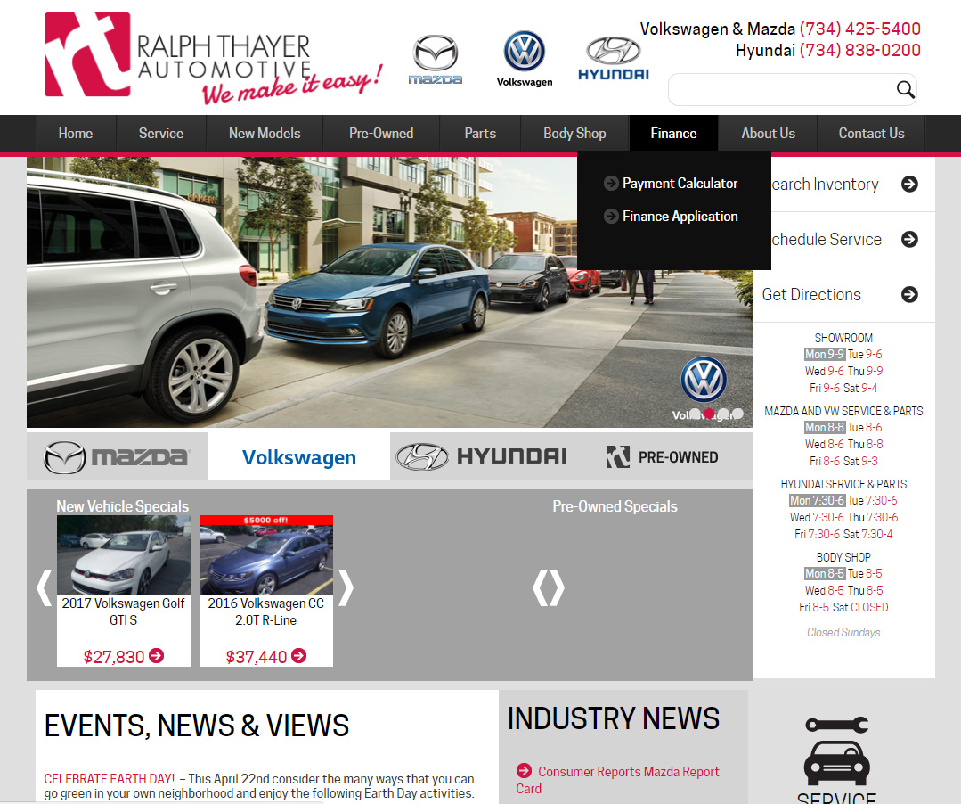 Thayer Auto Website