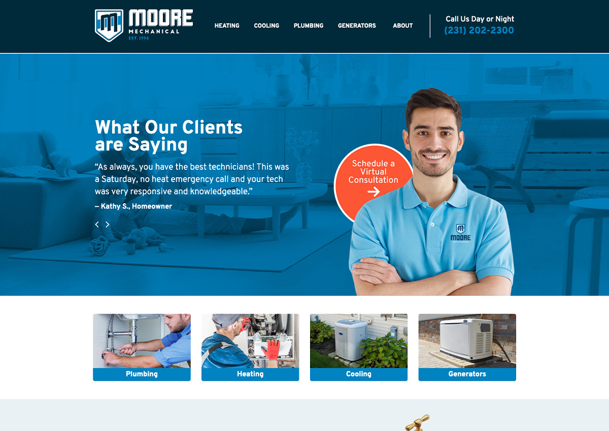 Moore Mechanical site redesign