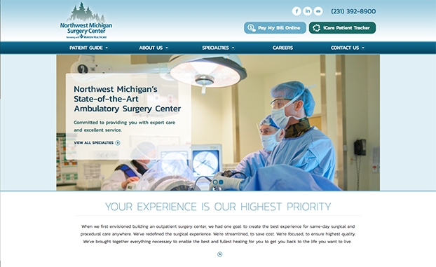 responsive website surgery center